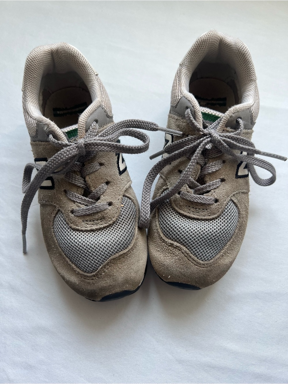 New Balance Kids Gray & Light Tan Suede Mesh Sneakers